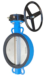 Затвор поворотный межфланцевый с редуктором DN 250